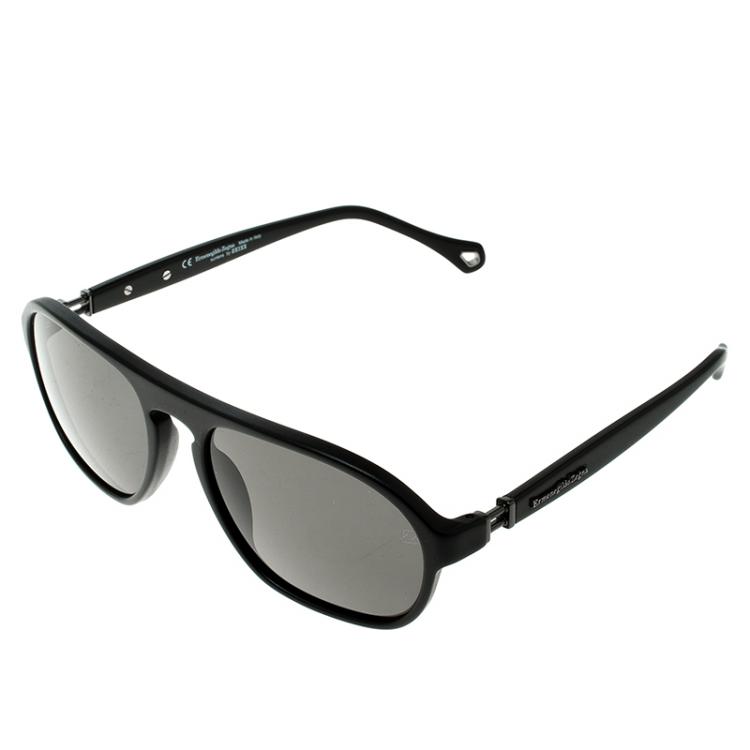 مملوكة مسبقًا Ermenegildo Zegna Black SZ3655 Wayfarer Sunglasses
