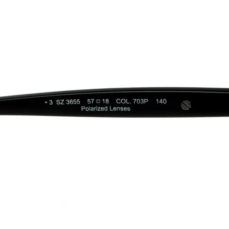 مملوكة مسبقًا Ermenegildo Zegna Black SZ3655 Wayfarer Sunglasses