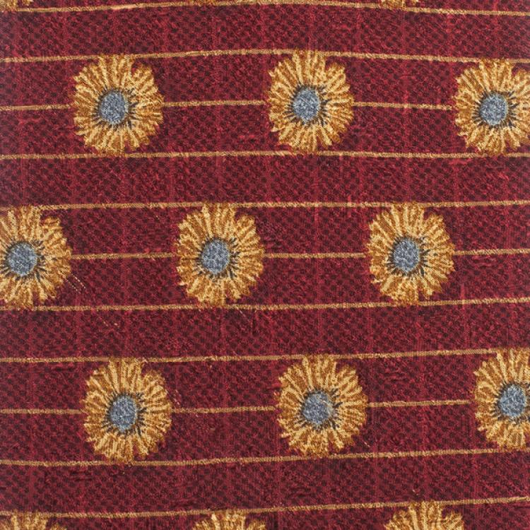 Pre Owned Ermenegildo Zegna Red Flower Print Silk Tie