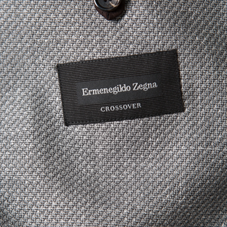 Pre Owned Ermenegildo Zegna Crossover Grey Tailored Blazer L