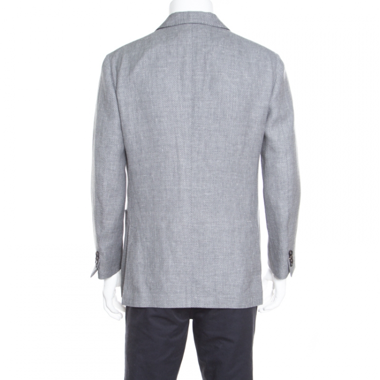 Pre Owned Ermenegildo Zegna Crossover Grey Tailored Blazer L