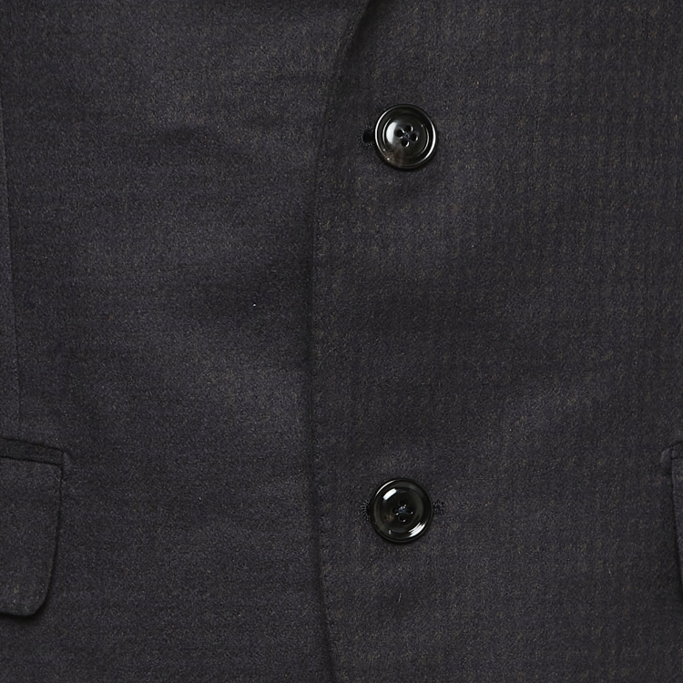 Pre Owned Ermenegildo Zegna Navy Blue Patterned Silk Single Breasted Blazer XL