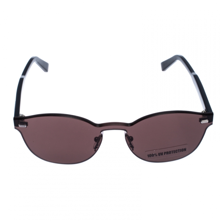 Pre Owned Ermenegildo Zegna Dark Brown EZ0024 Mirror Sunglasses