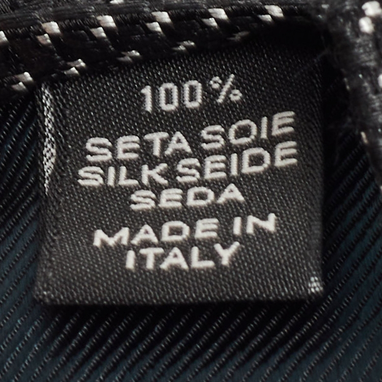 Pre Owned Ermenegildo Zegna Black Jacquard Silk Tie