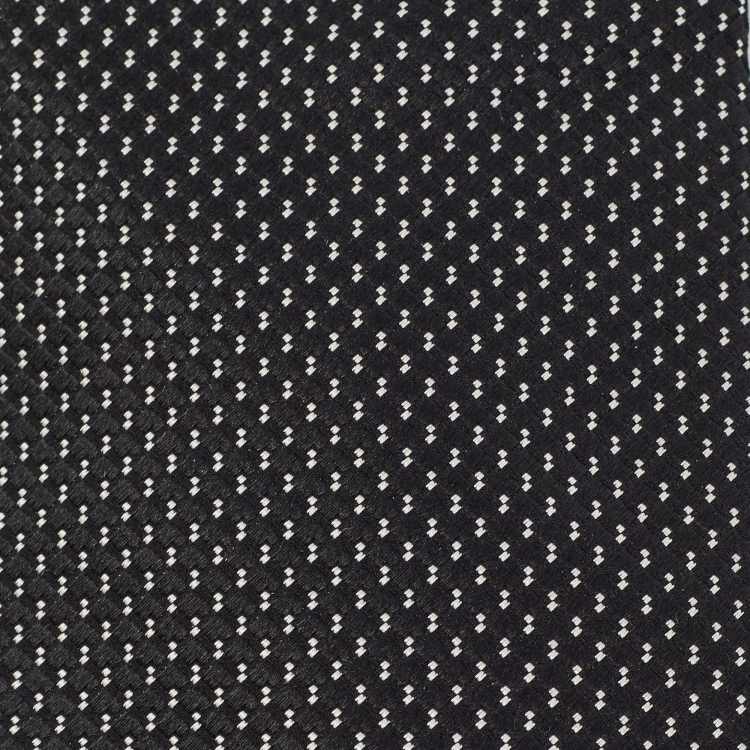 Pre Owned Ermenegildo Zegna Black Jacquard Silk Tie