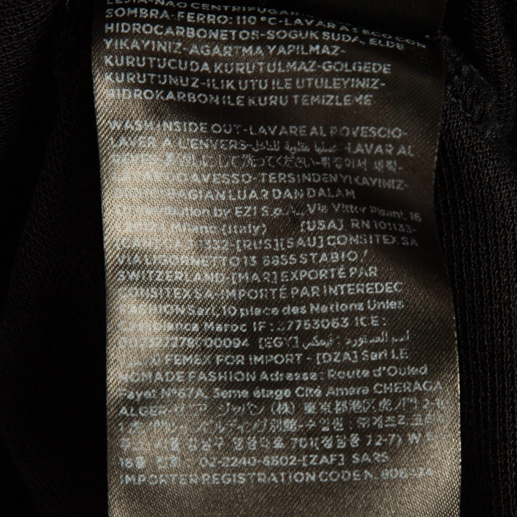 Pre Owned Ermenegildo Zegna Black Pique Jersey Polo T-Shirt XL