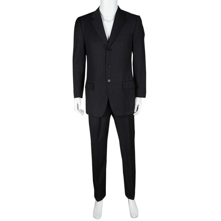 Pre Owned Ermenegildo Zegna Soft Grey Wool Tailored Suit M