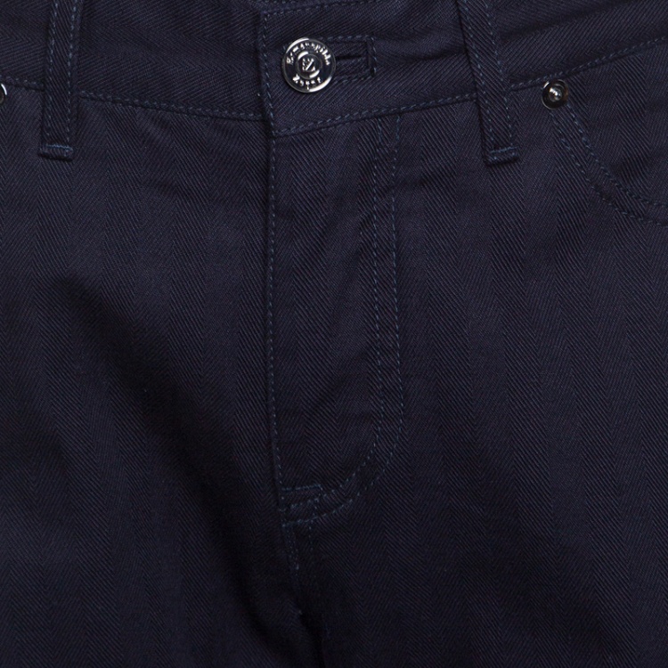 Pre Owned Ermenegildo Zegna Navy Blue Luxury Denim Slim Fit Jeans L