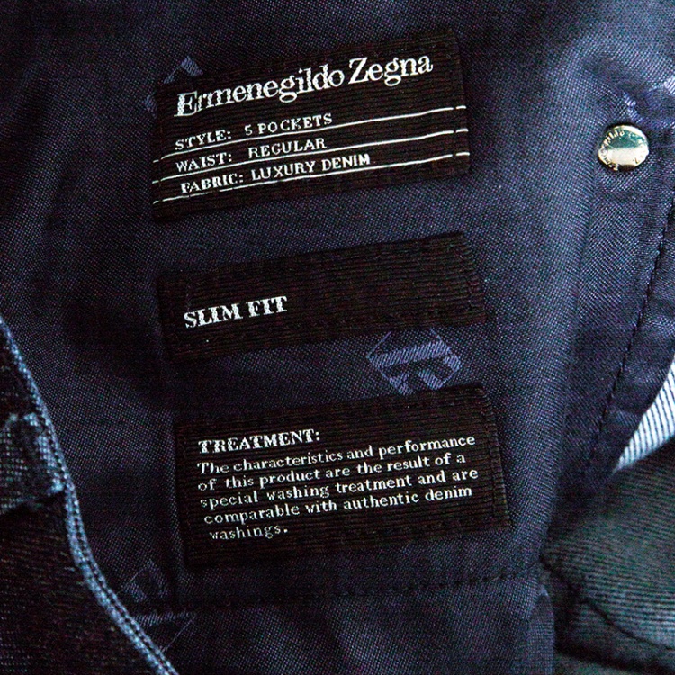 Pre Owned Ermenegildo Zegna Indigo Dark Wash Denim Slim Fit Jeans M
