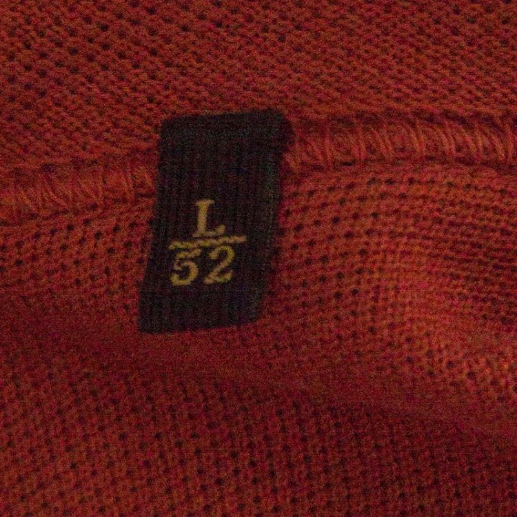 Pre Owned Ermenegildo Zegna Couture Brick Red Cotton Knit Polo T-Shirt L