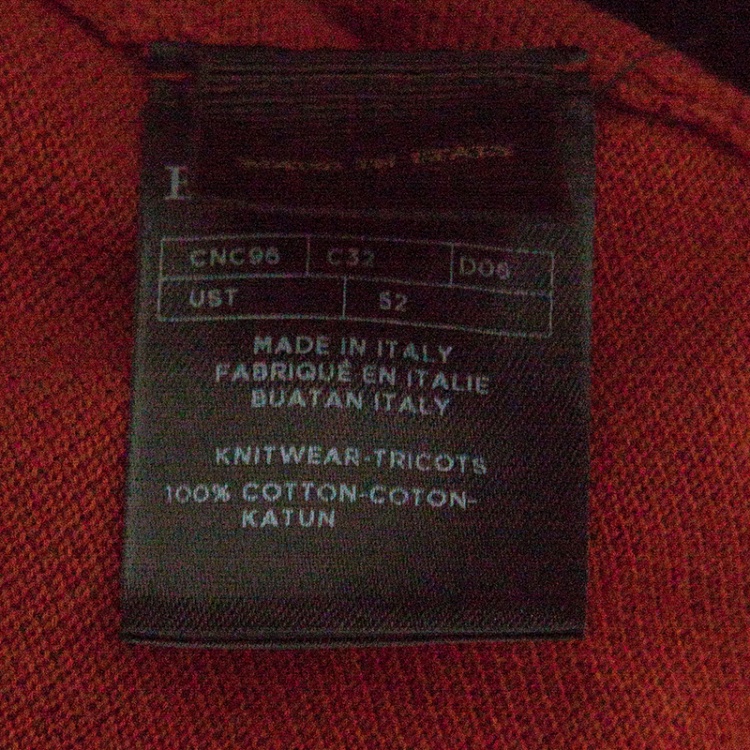 Pre Owned Ermenegildo Zegna Couture Brick Red Cotton Knit Polo T-Shirt L