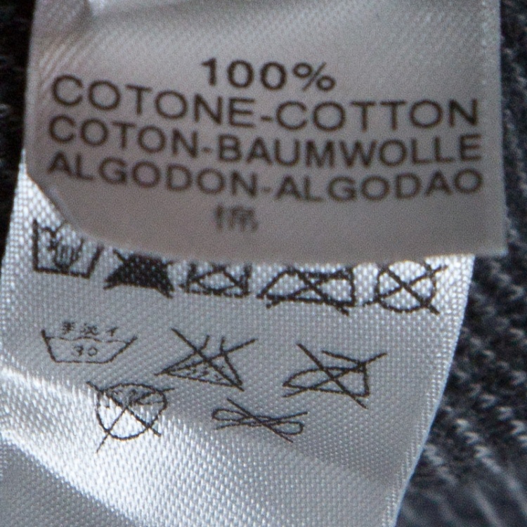 Pre Owned Ermenegildo Zegna Grey Knit Ribbed Contrast Collar Sweater XL