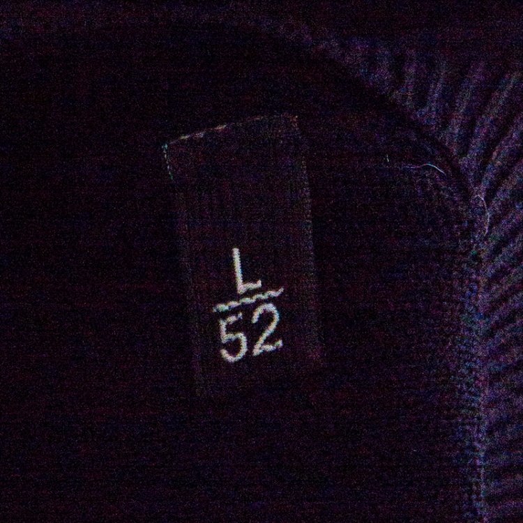 Pre Owned Ermenegildo Zegna High Performance Navy Blue Ribbed Trim Sweater L