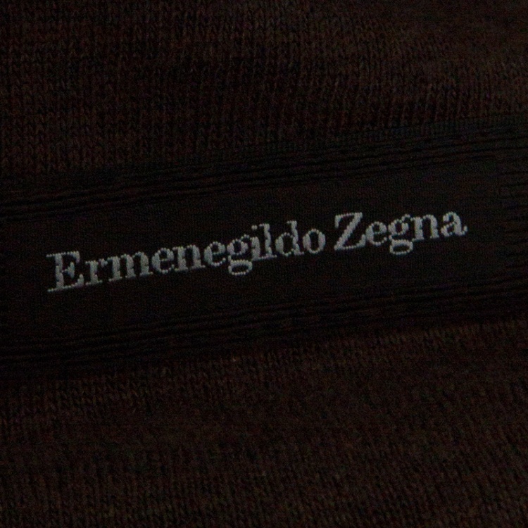 Pre Owned Ermenegildo Zegna Brown Linen Slub Jersey Polo T-Shirt S