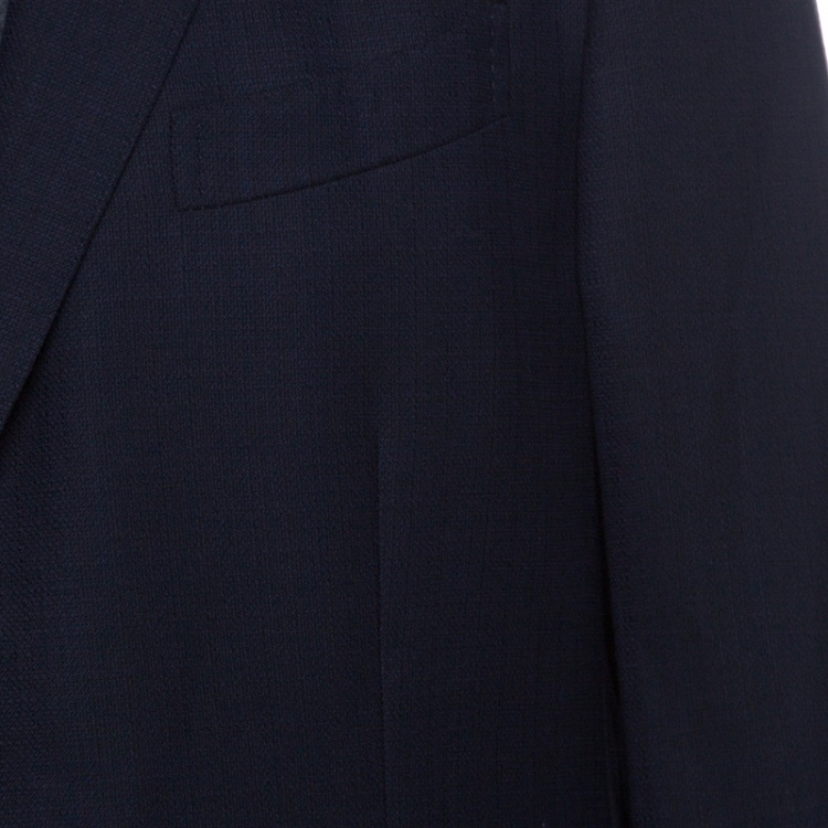 Pre Owned Ermenegildo Zegna Navy Blue Wool 10 Pockets Blazer XXL