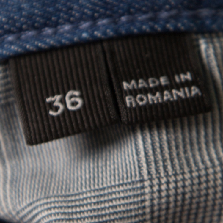Pre Owned Ermenegildo Zegna Blue Straight Fit Denim Jeans XL