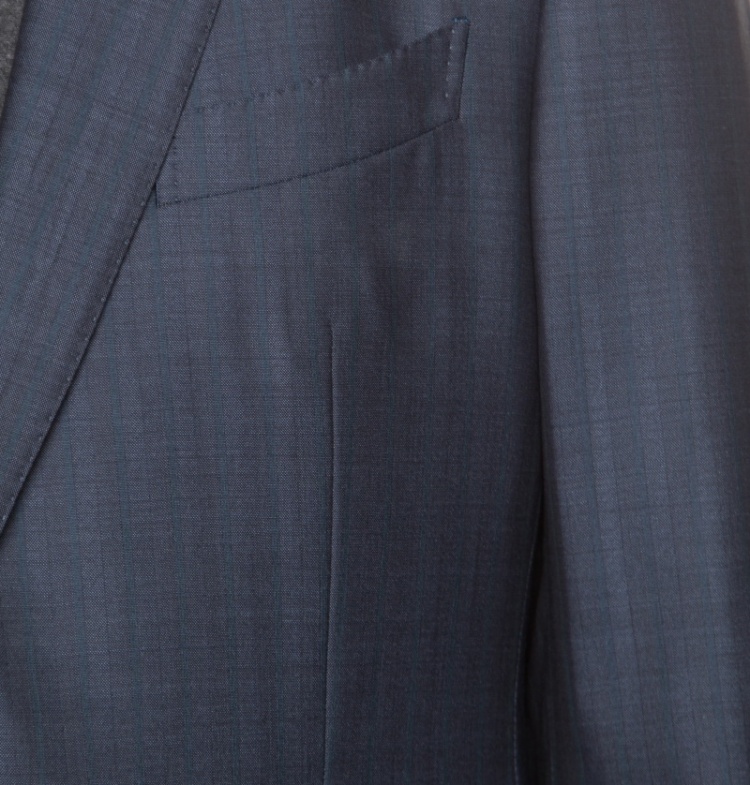 Pre Owned Ermenegildo Zegna Blue Striped Wool Trofeo 600 Mila Suit XXL