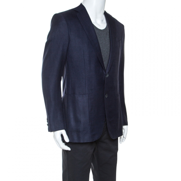 Zegna single-breasted wool blazer - Blue