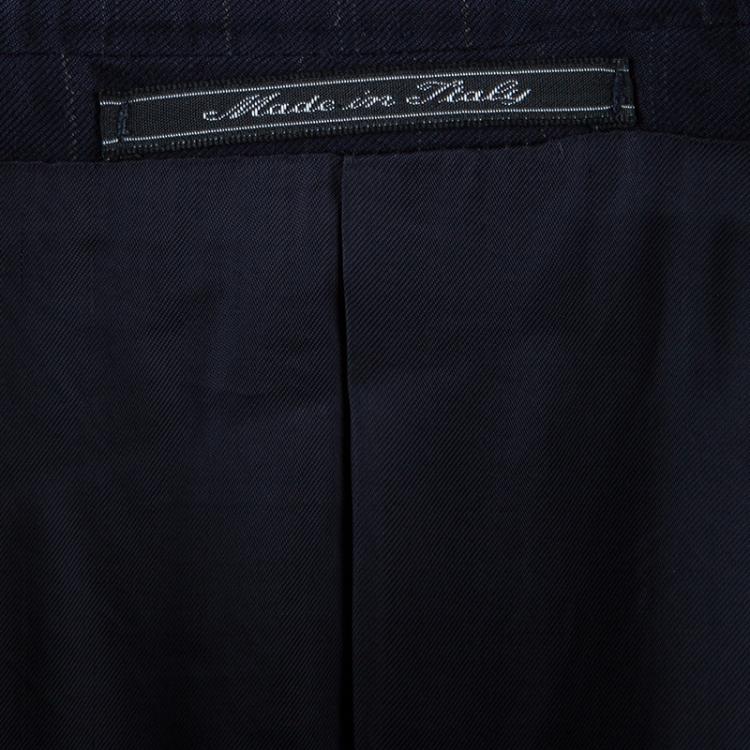 Pre Owned Ermenegildo Zegna Men's Navy Blue Striped Worsted Wool Blazer L
