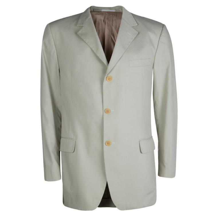 Pre Owned Ermenegildo Zegna Beige Pant Suit  L