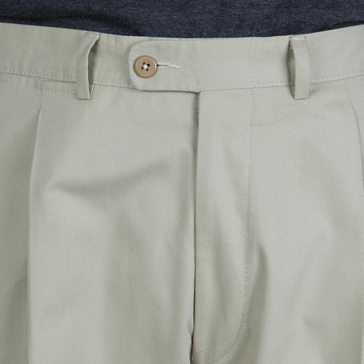 Pre Owned Ermenegildo Zegna Beige Pant Suit  L