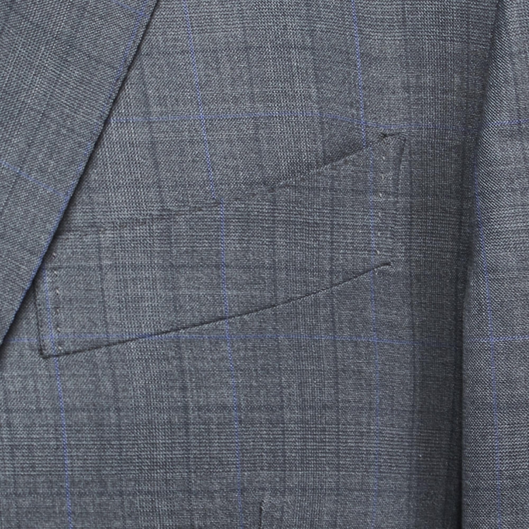 Pre Owned Ermenegildo Zegna Grey Checked Wool Blend Suit M