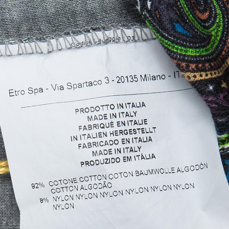 Pre Owned Etro Multicolor Paisley Printed Jersey Jogger Pants 3XL