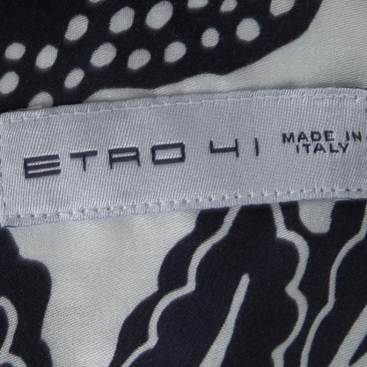 Pre Owned Etro Multicolor Floral Printed Cotton Long Sleeve Button Front Shirt L