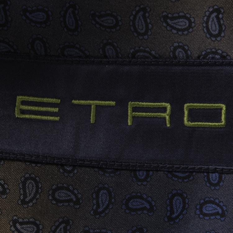 Pre Owned Etro Purple Textured Wool Blend Tailored Blazer M