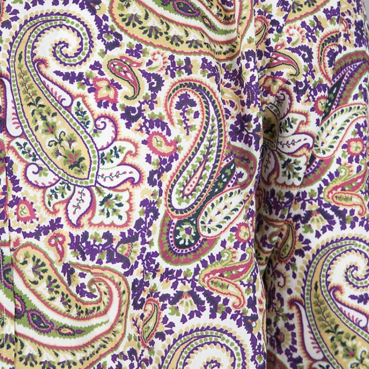 Pre Owned Etro Multicolor Paisley Print Long Sleeve Button Front Shirt L