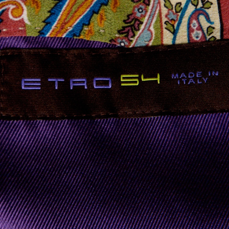 Pre Owned Etro Purple Silk Superleggera Minerva Blazer L
