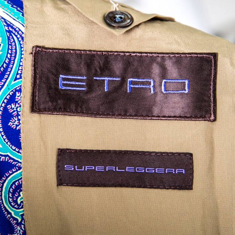 Pre Owned Etro Multicolor Paisley Printed Cotton Superleggera Minerva Blazer L