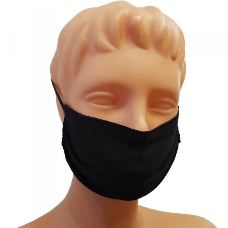 Pre Owned Non-Medical Handmade Black Cotton Face Mask - Pack Of 10 (Available for UAE Customers Only)
