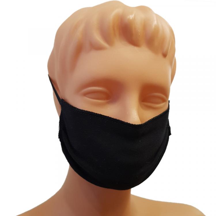 Pre Owned Non-Medical Handmade Black Cotton Face Mask - Pack Of 10 (Available for UAE Customers Only)