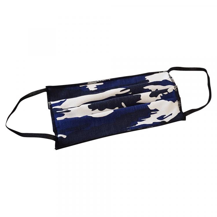 Non-Medical Handmade Navy Blue Camouflage Cotton Face Mask - Pack of 10 ...