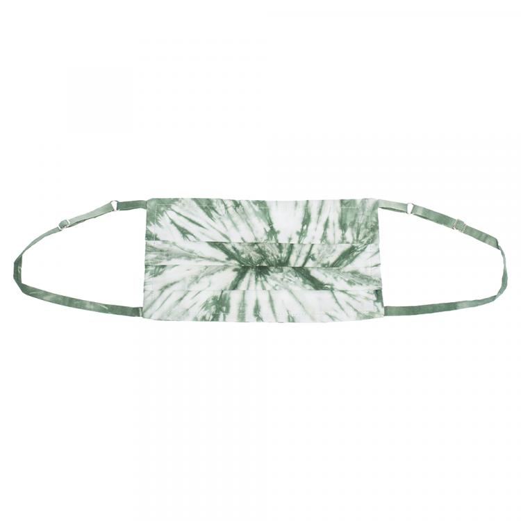 Pre Owned Non-Medical Handmade Green Tie Dye Face Mask By Mr. Moudz Collection (Available for UAE Customers Only)