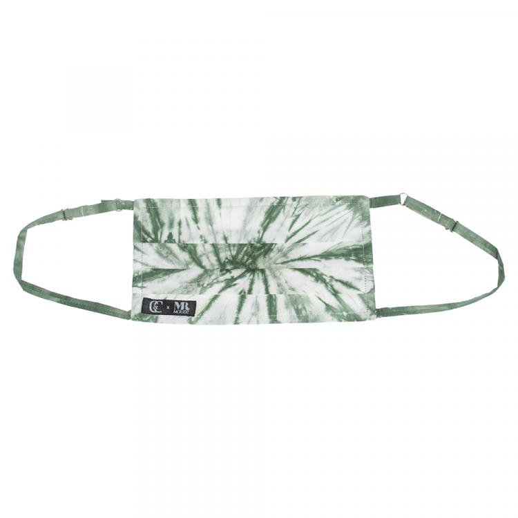 Pre Owned Non-Medical Handmade Green Tie Dye Face Mask By Mr. Moudz Collection (Available for UAE Customers Only)