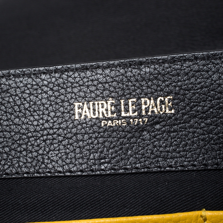 Pre Owned Faure Le Page Black/Grey Canvas and Leather Express 36 Bag