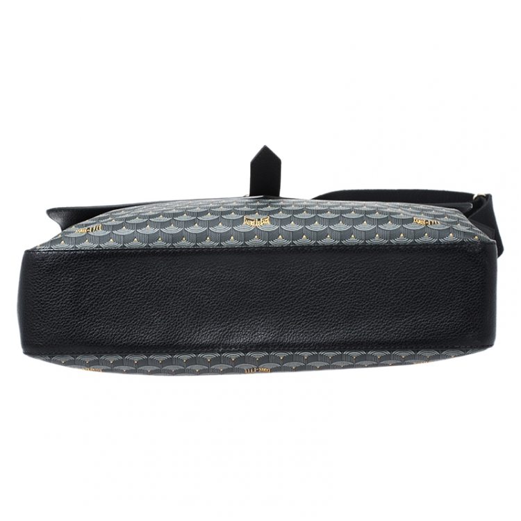 Pre Owned Faure Le Page Black/Grey Canvas and Leather Express 36 Bag