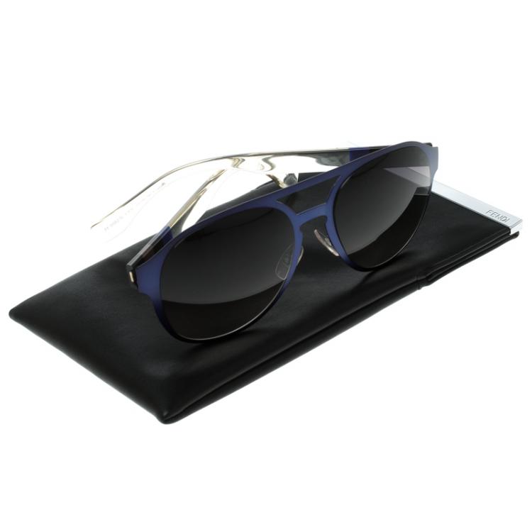 Pre Owned Fendi Blue FF0082/S Aviator Sunglasses