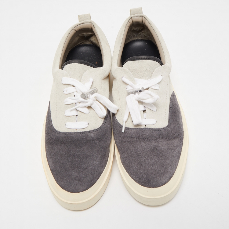 Pre Owned Fear Of God Two Tone Suede Low Top Sneakers Size 46