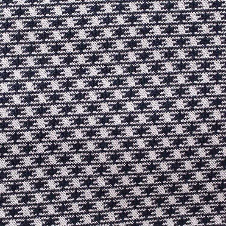 Pre Owned Fendi Black and White Embroidered Tie