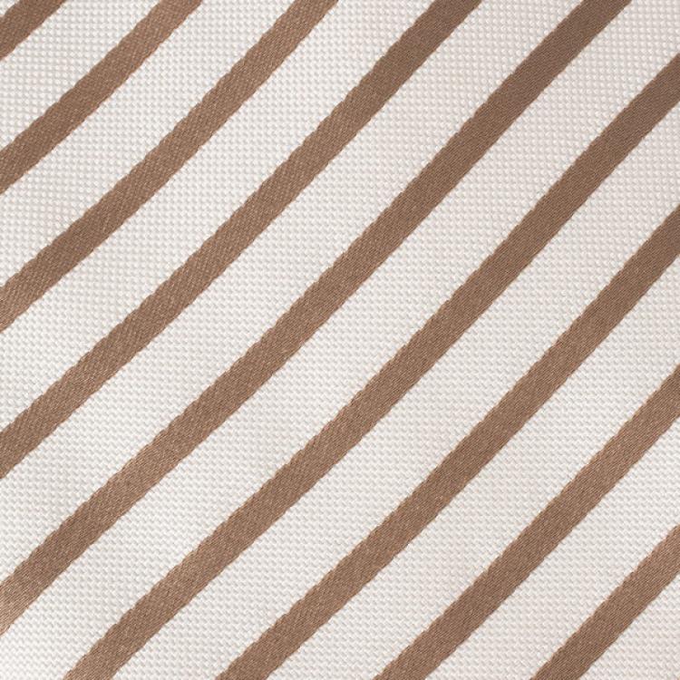 Pre Owned Fendi Cream Striped Silk Tie