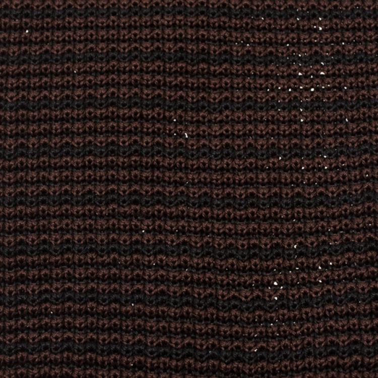 Pre Owned Fendi Brown Woven Silk Tie