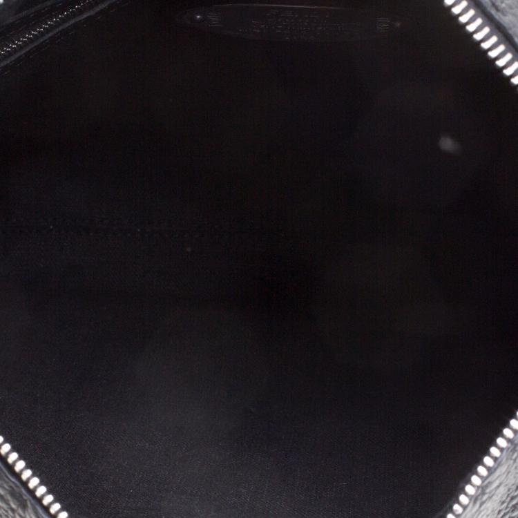 Pre Owned Fendi Black Selleria Leather Messenger Bag