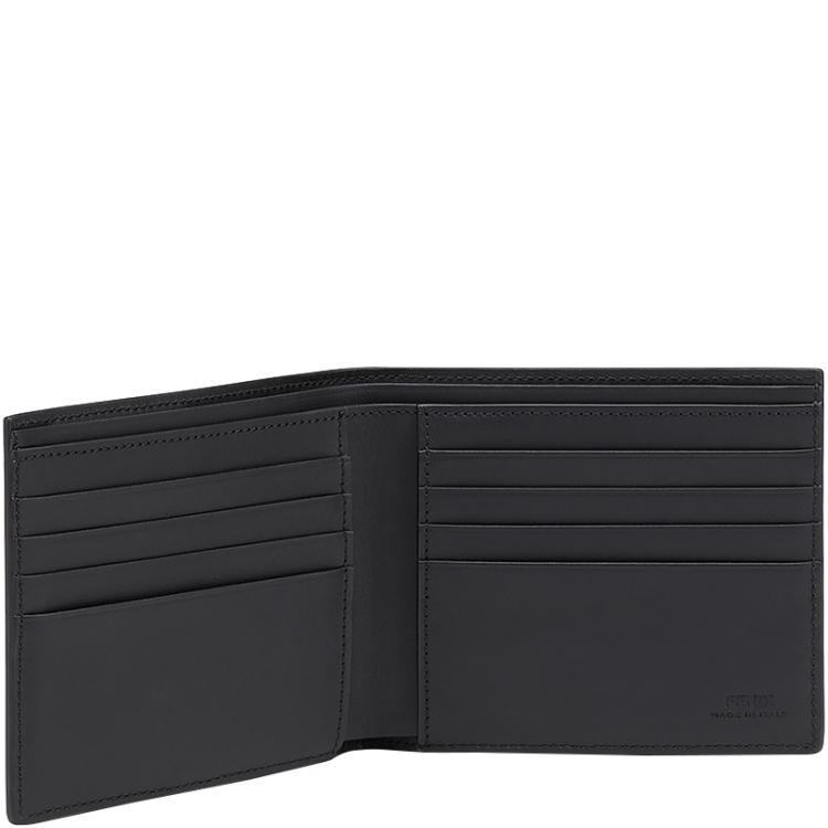 Pre Owned Fendi Two Tone Zucca Leather Bifold Wallet