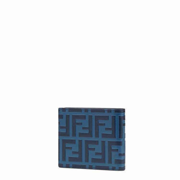 Pre Owned Fendi Two Tone Zucca Leather Bifold Wallet