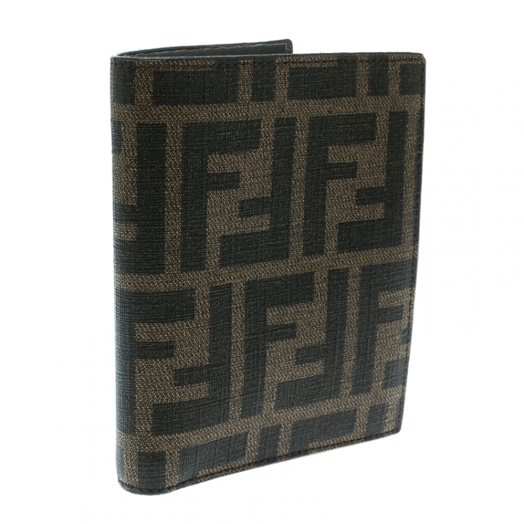 Pre Owned Fendi Tobacco Zucca Coated Canvas Bifold Wallet