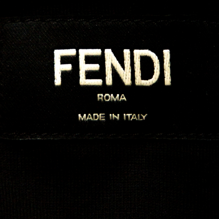 Pre Owned Fendi Black Jokarl Print Cotton Long Sleeve T-Shirt L