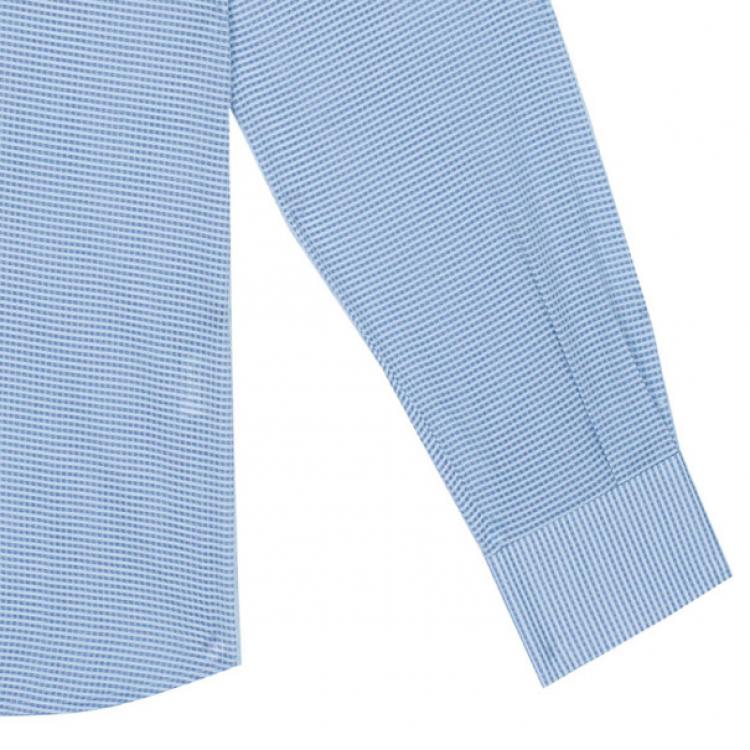Pre Owned Fendi Light Blue Check Shirt EU41